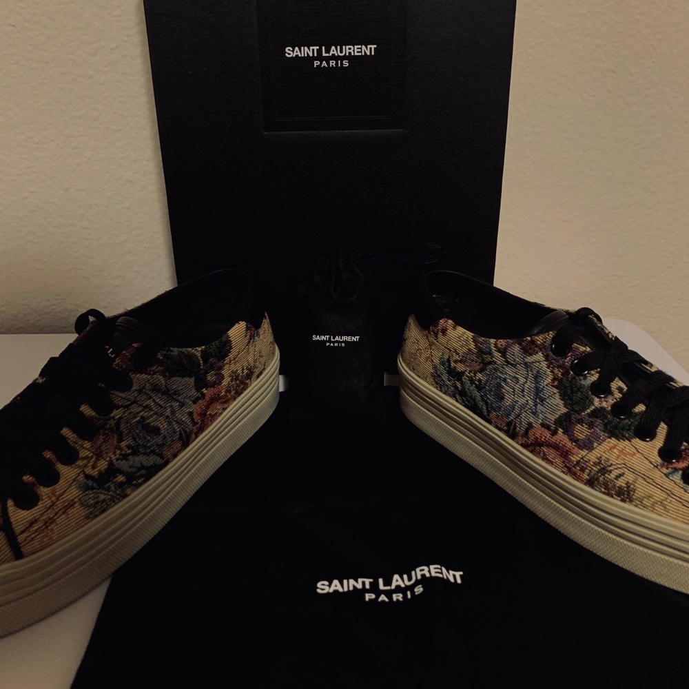 Saint Laurent Flower Low Tops